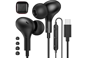APETOO USB C Headphones for Samsung Galaxy S21 with Microphone