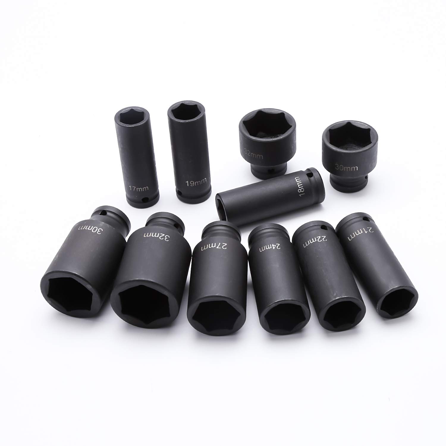 Set Chiavi A Bussola Profonda 3/4 KATSU - 8 Pezzi Da 22mm A 41mm - Acciaio Cromo Molibdeno Per Meccanica - Foto 5