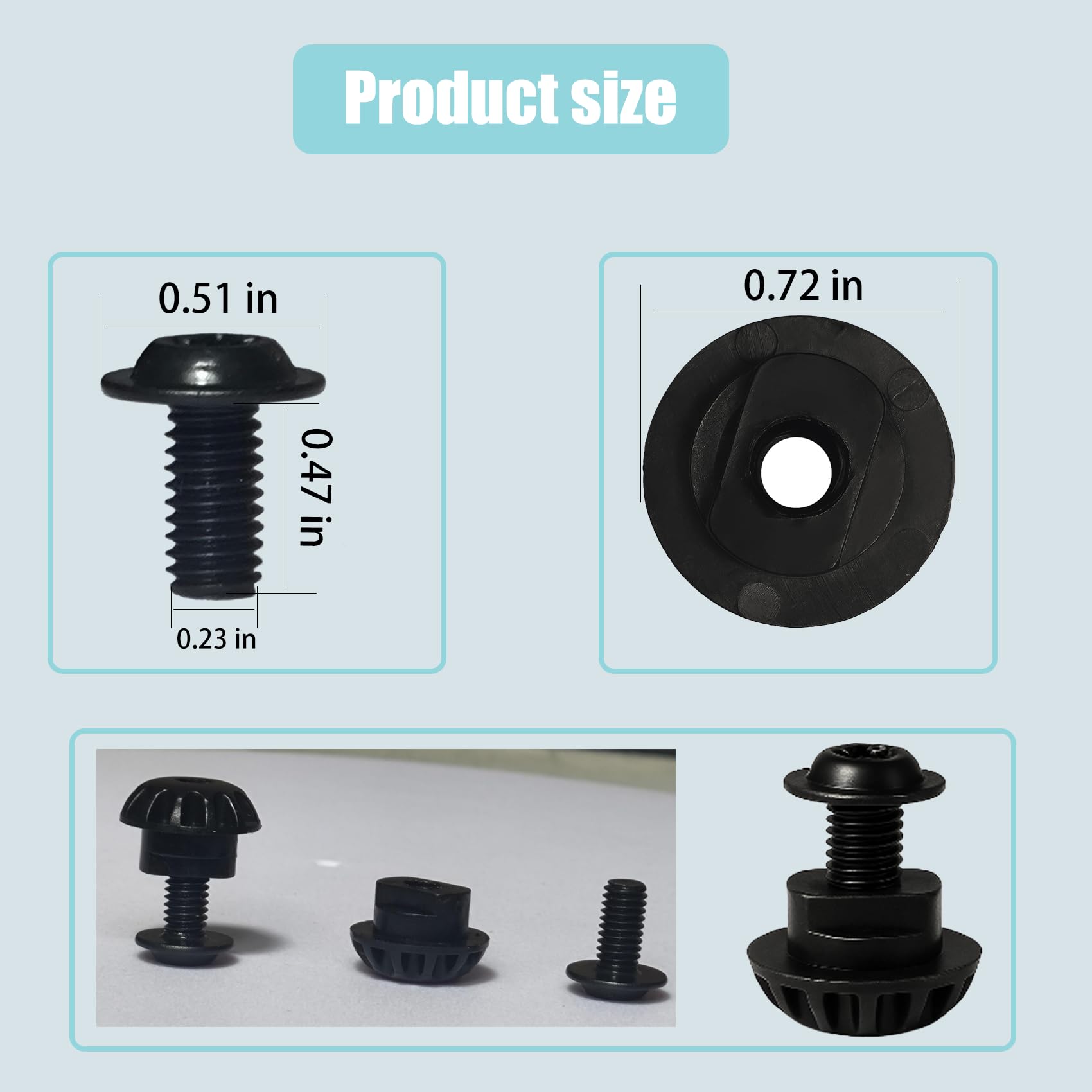 2 Pcs Screw Bolt and Plastic Grommet/Nuts Compatible with La-Z-Boy/Lazyboy Rocker Recliner Leg Rest Scissor Insert, Screw and Grommet Replaces Parts for footrest 3-Position Locks