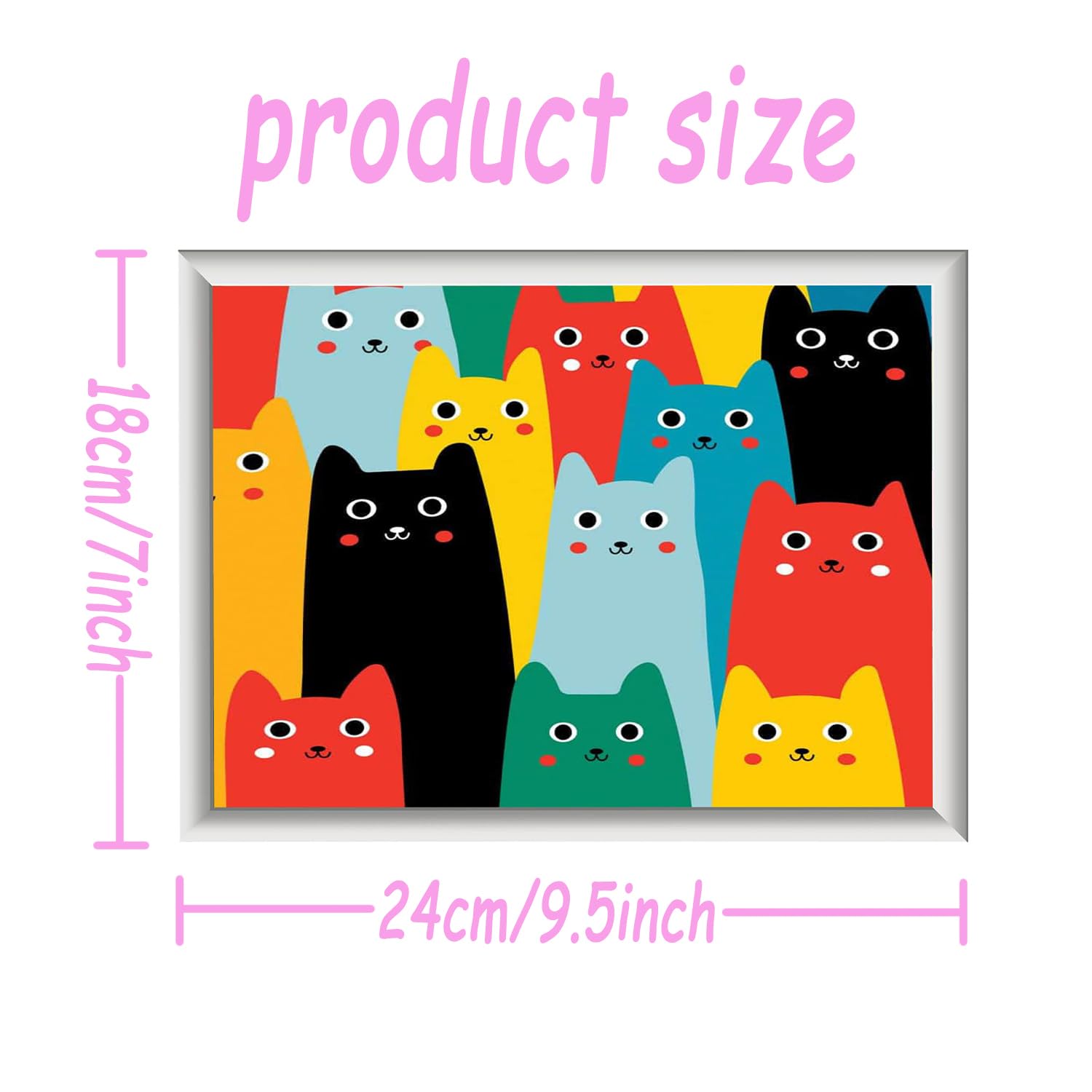 Dipingere Con I Numeri Per Bambini 5-11 Anni - Kit Paint By Numbers Con Gatto, 2 Pennelli, Colori E Cornice, Regalo Creativo Fai Da Te