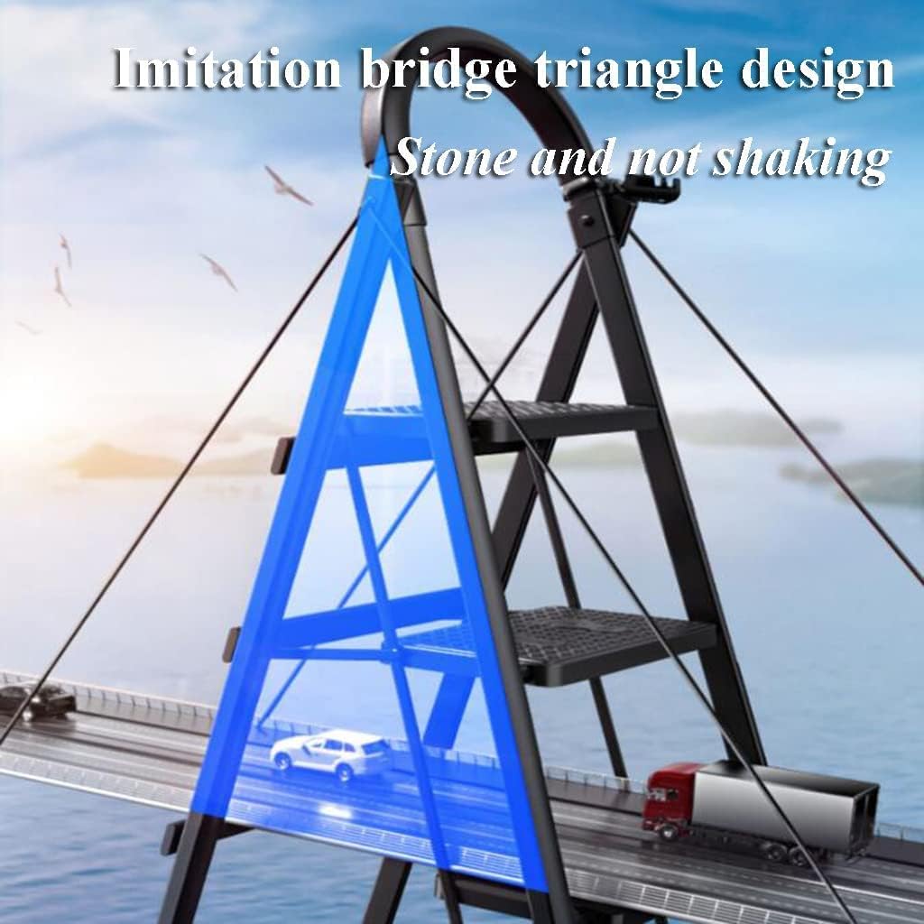 LIOONS Attic Telescopic Ladder Sturdy Attic Telescopic Ladder Aluminum Alloy Home Folding Ladder Wide Steps and Grabs Heavy Duty Step Ladders Good Stability