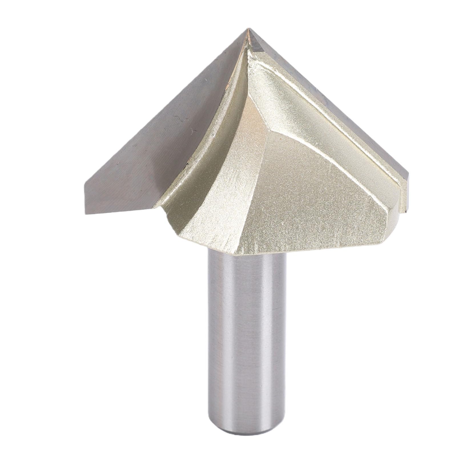 Topiky Fresa per Fresatura con Scanalatura a V, Fresa per Lavorazione del Legno in Acciaio Al Tungsteno con Scanalatura a V da 90 Gradi, Gambo da 1/2 Pollice, Diametro di 2 Pollici, profondità di