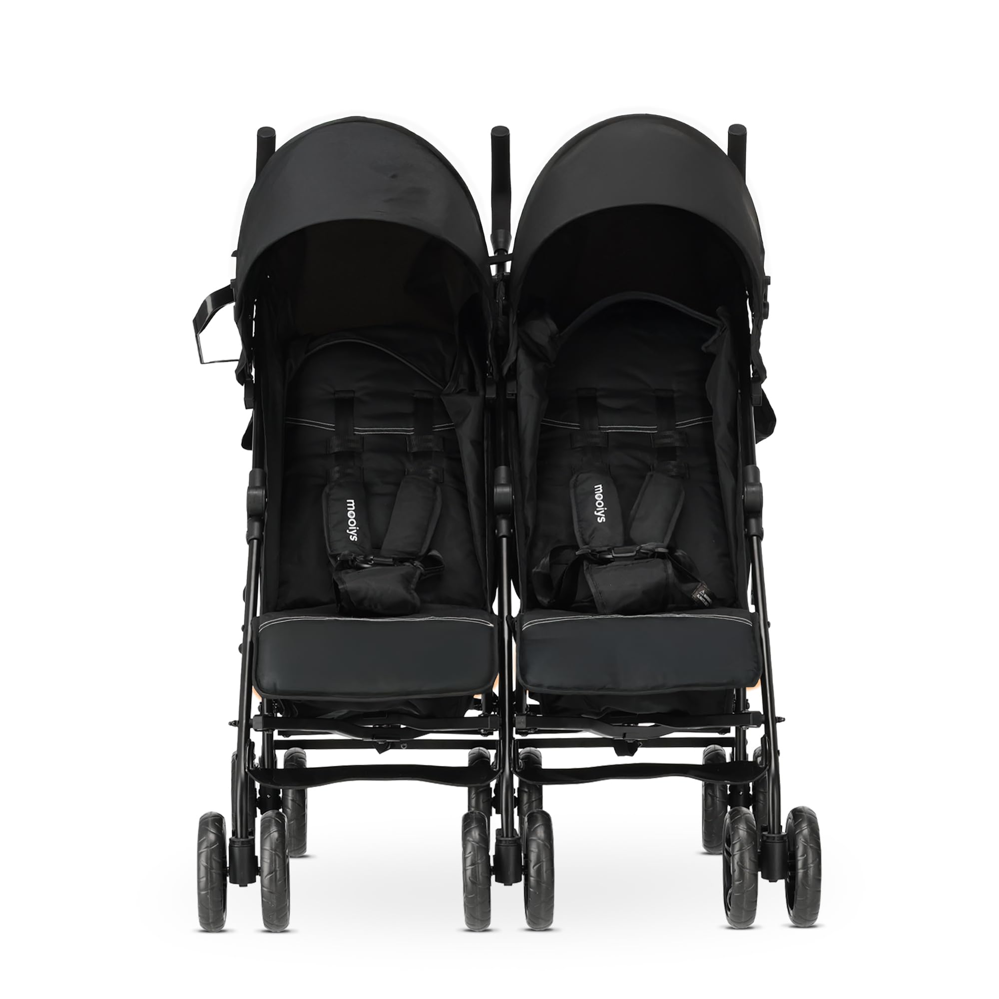 Miles Kinderwagen Buggy 2 in 1 - klein zusammenklappbar - 6 Monaten bis 4 Jahre - Baby Wagen belastbar bis 44kg - Kinderbuggy klappbar - kompact & faltbar - Schwarz