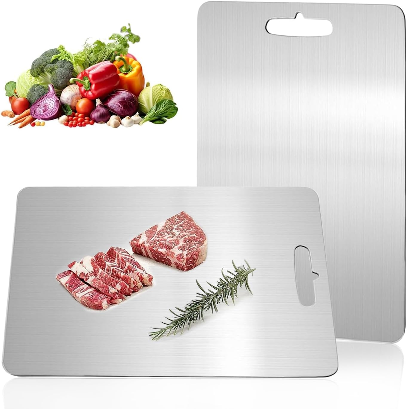 Katuchef Titanium Cutting Board,Katuchef Titanium Cutting Boards for Kitchen,Double-Sided Cutting Board for Vegetables And Meat, Easy To Clean and Store(XL)