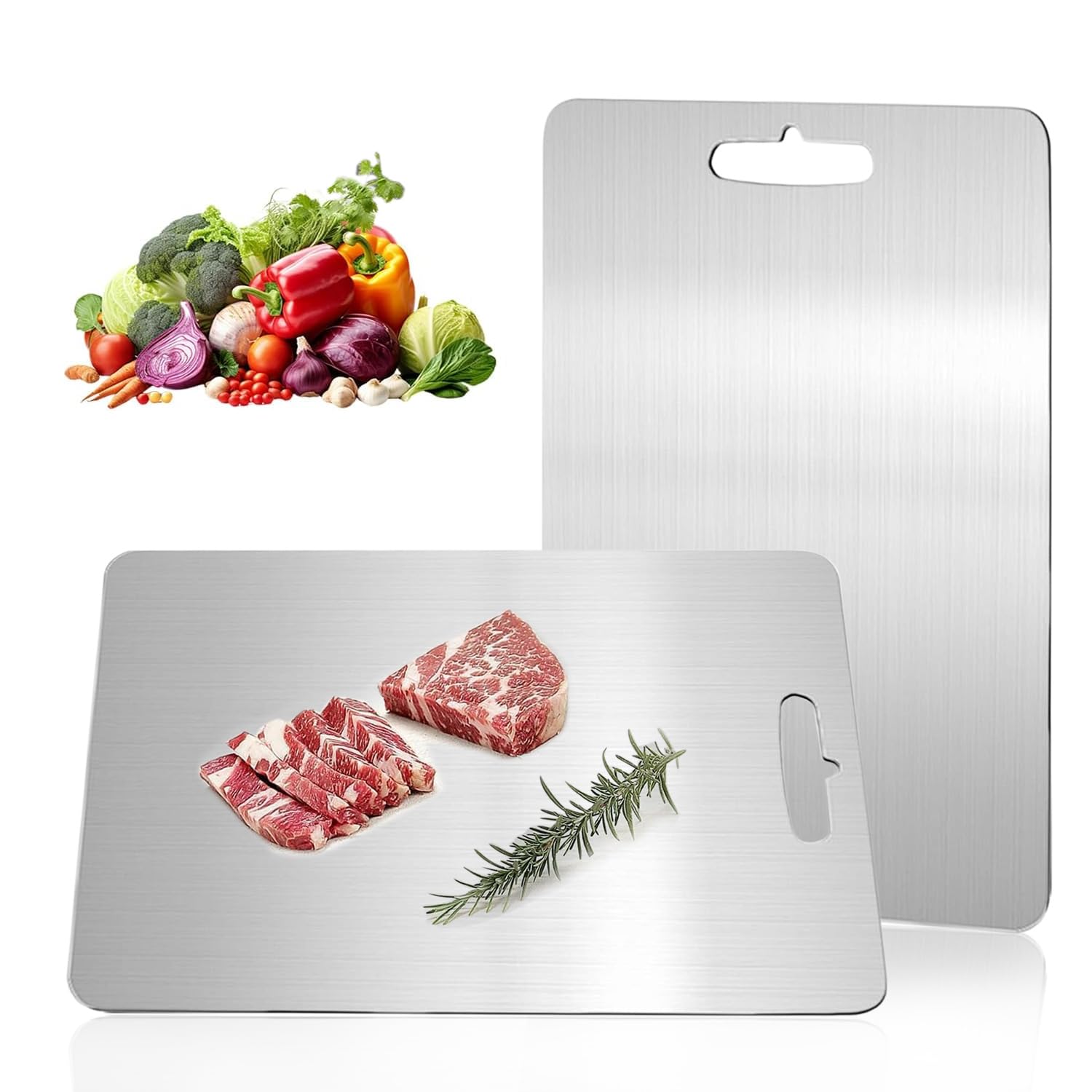 katuchef titanium cutting board,2026 new 100% pure titanium cutting boards for kitchen,titan cut pro non toxic doubld-side durable chopping boards, easy to clean and store(1pc-xl:18.11 * 11.81)