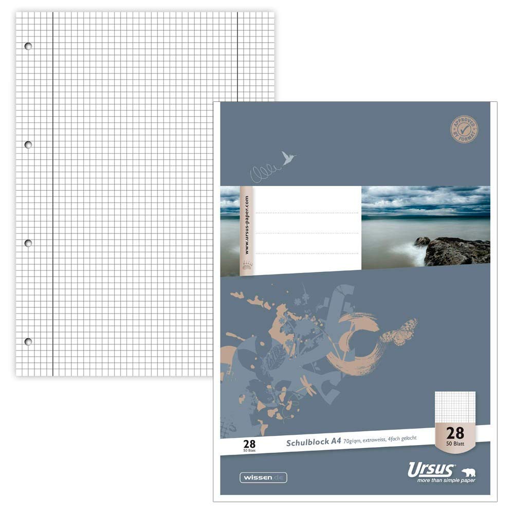 Bloc à Lettre A4 ligné Ursus lot de 10 pour l'écriture de courriers papier
