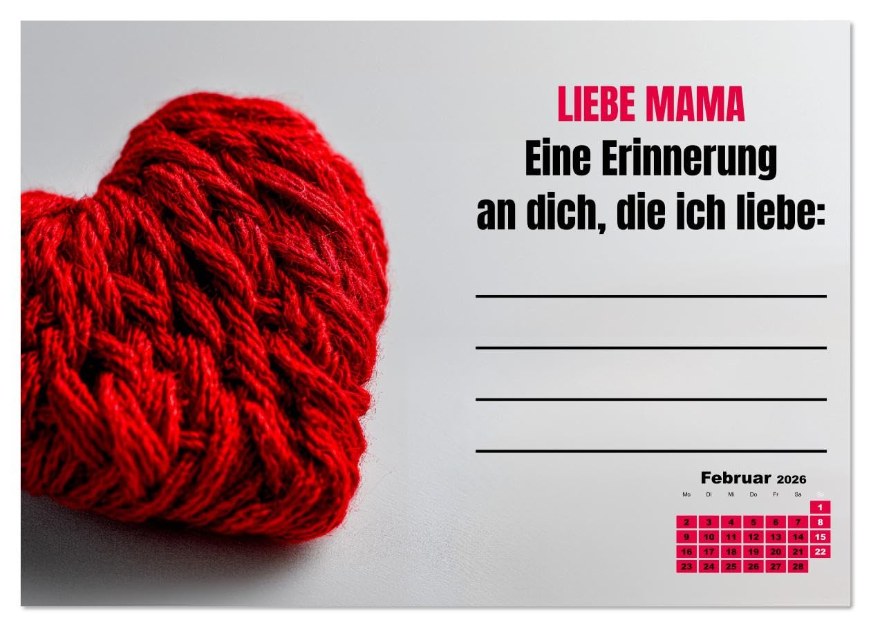Kalender für Mamas - Was ich dir sagen will (hochwertiger Premium Wandkalender 2026 DIN A2 quer), Kunstdruck in Hochglanz: Kalender für Mamas zum ... Kalender für Mütter. (CALVENDO Menschen)