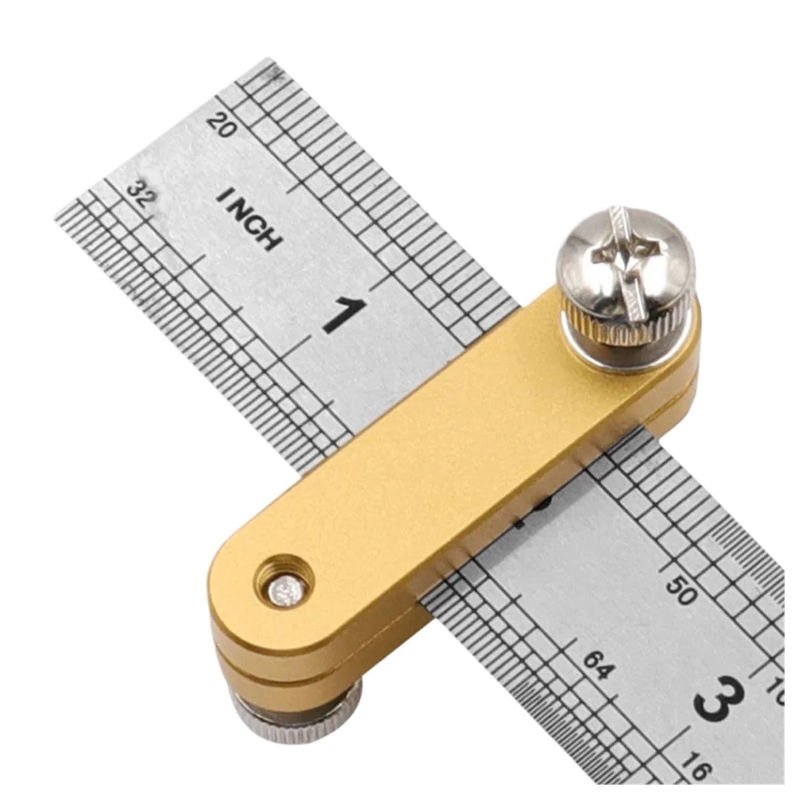 Ygleeuli One Color Ruler Stops Fences Adjustable Steel Ruler Positioning Block Aluminum Alloy Locator Measuring Marking Gauge For Carpentry Scriber