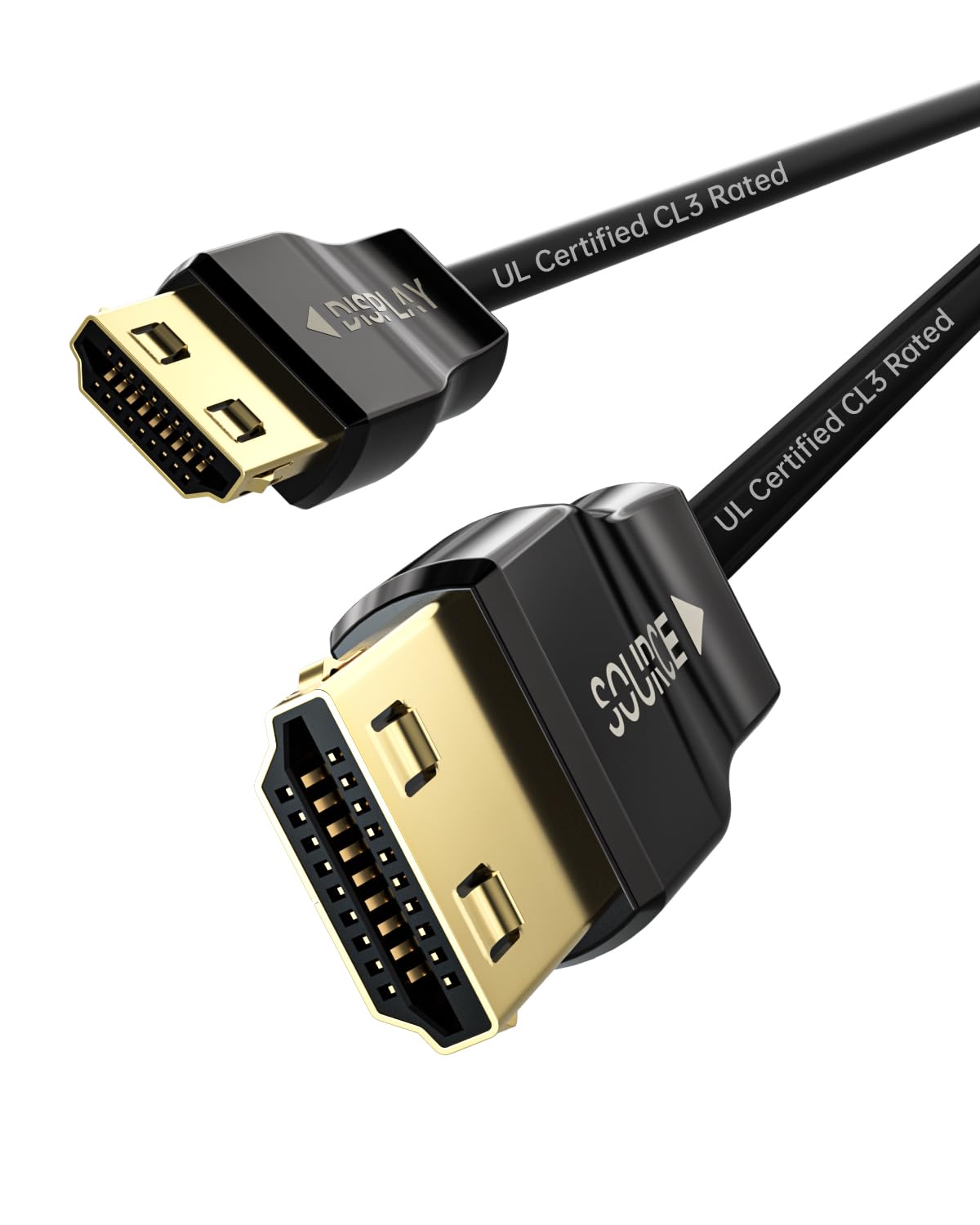huaham UL Certified CL3 Rated Fiber Optic HDMl Cable 33FT, 48Gbps Ultra Small Connector HDMI 2.1 Cable 8K60Hz & 4K120Hz, Support eARC, Dolby,