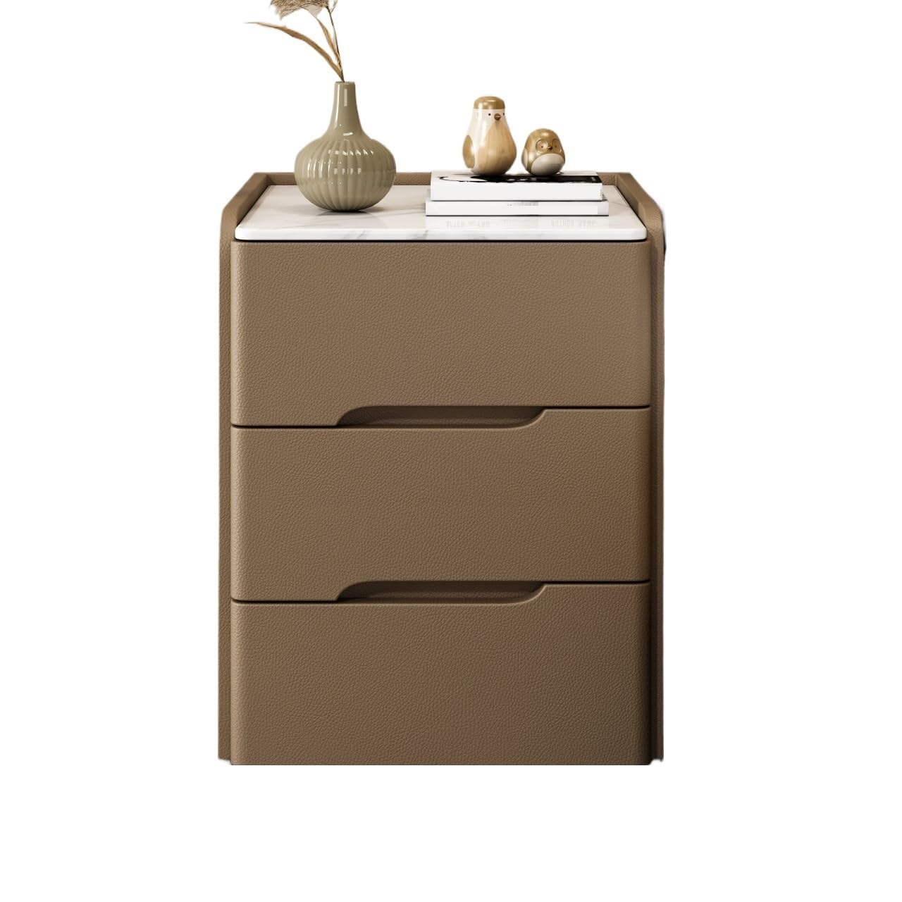 BHGFYXBS Side Tables Bedroom Light Luxury Solid Wood Nightstand Three Drawers No Assembly Storage Organizer For Bedroom Bedside Bedside Tables,C-40x40x50cm