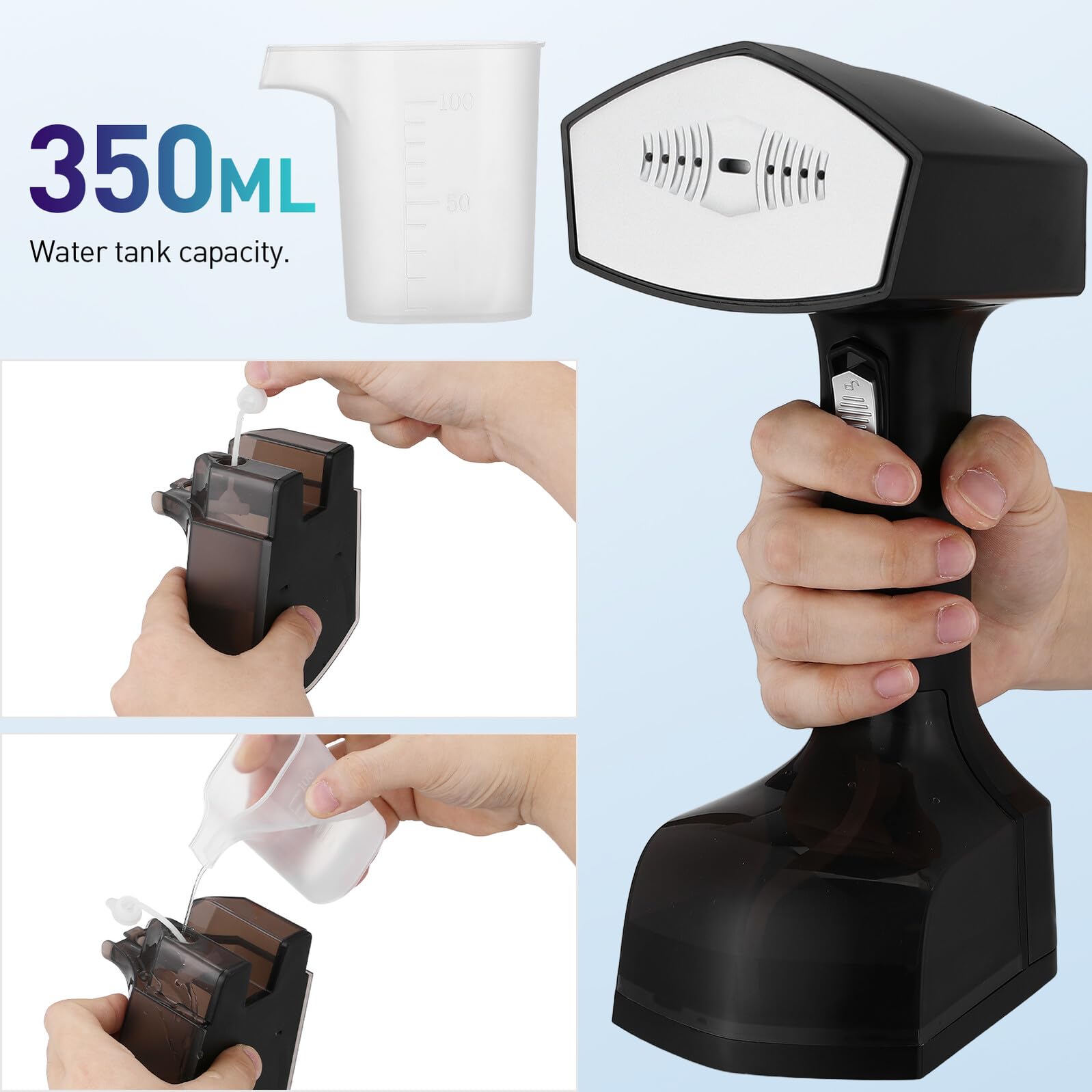Cabilock 2500w de Ropa de Mano Portátil de Viaje Vapor Plancha de Ropa para Uso Doméstico y Viajes para Desarrugas Rápido