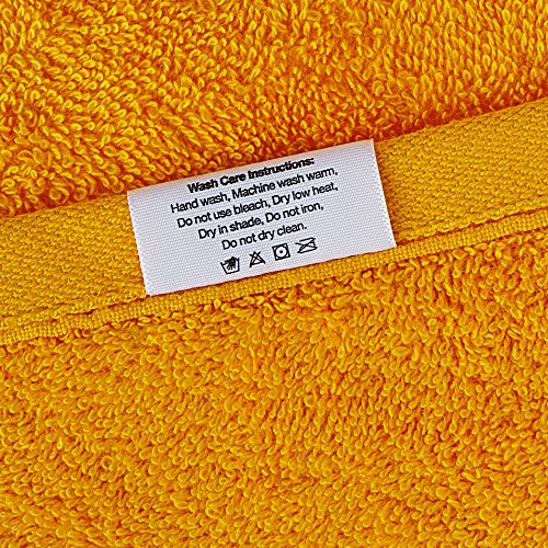 Image of Amazon Brand - Solimo Cotton 6 Piece Towel Set, 500 GSM (Spanish Red and Sunshine Yellow)