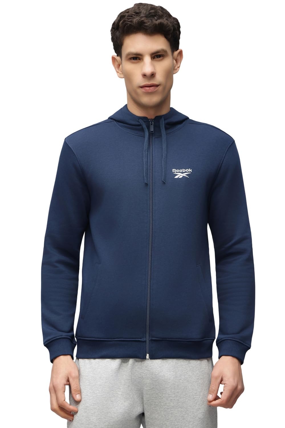 Reebok Men’s Full-Zip Hoodie – Soft Fleece Sweatshirt with Adjustable Hood & Front Pockets-picture-41