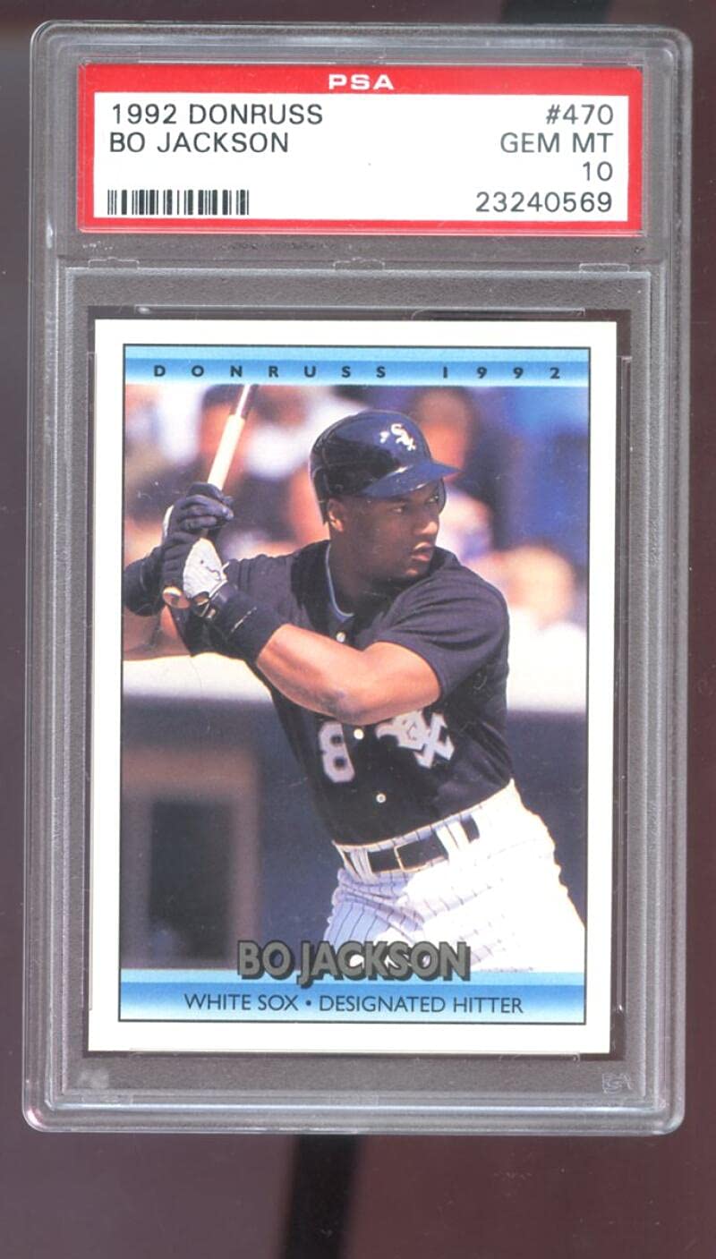 Amazon.com: 1992 Donruss #470 Bo Jackson White Sox PSA 10 Graded Baseball  Card GEM MINT MT : Collectibles & Fine Art