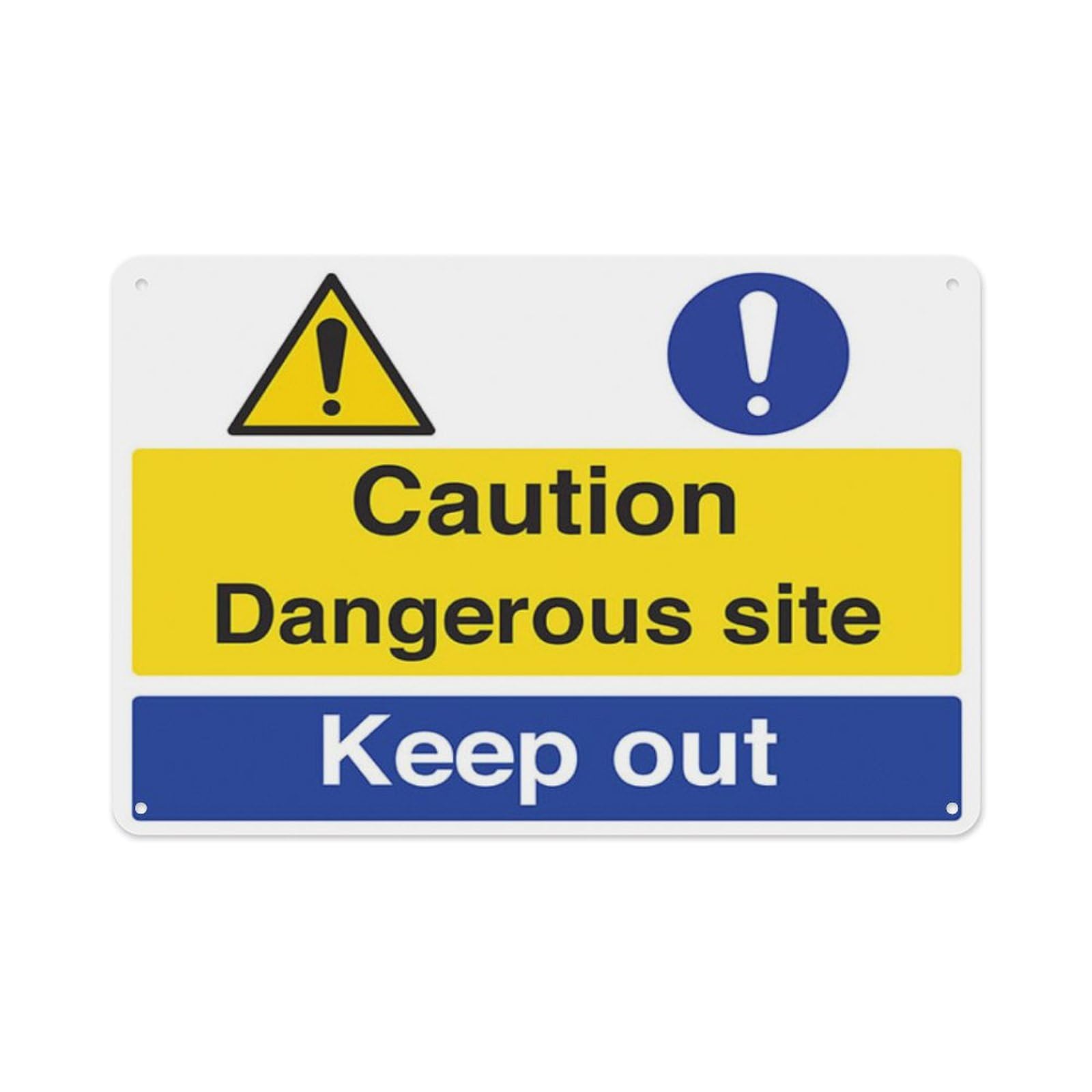 peiyeety Caution Danger Ous Site KeepAluminum Tin Warning Signs For Home Outdoor Garden 8X12 Inches