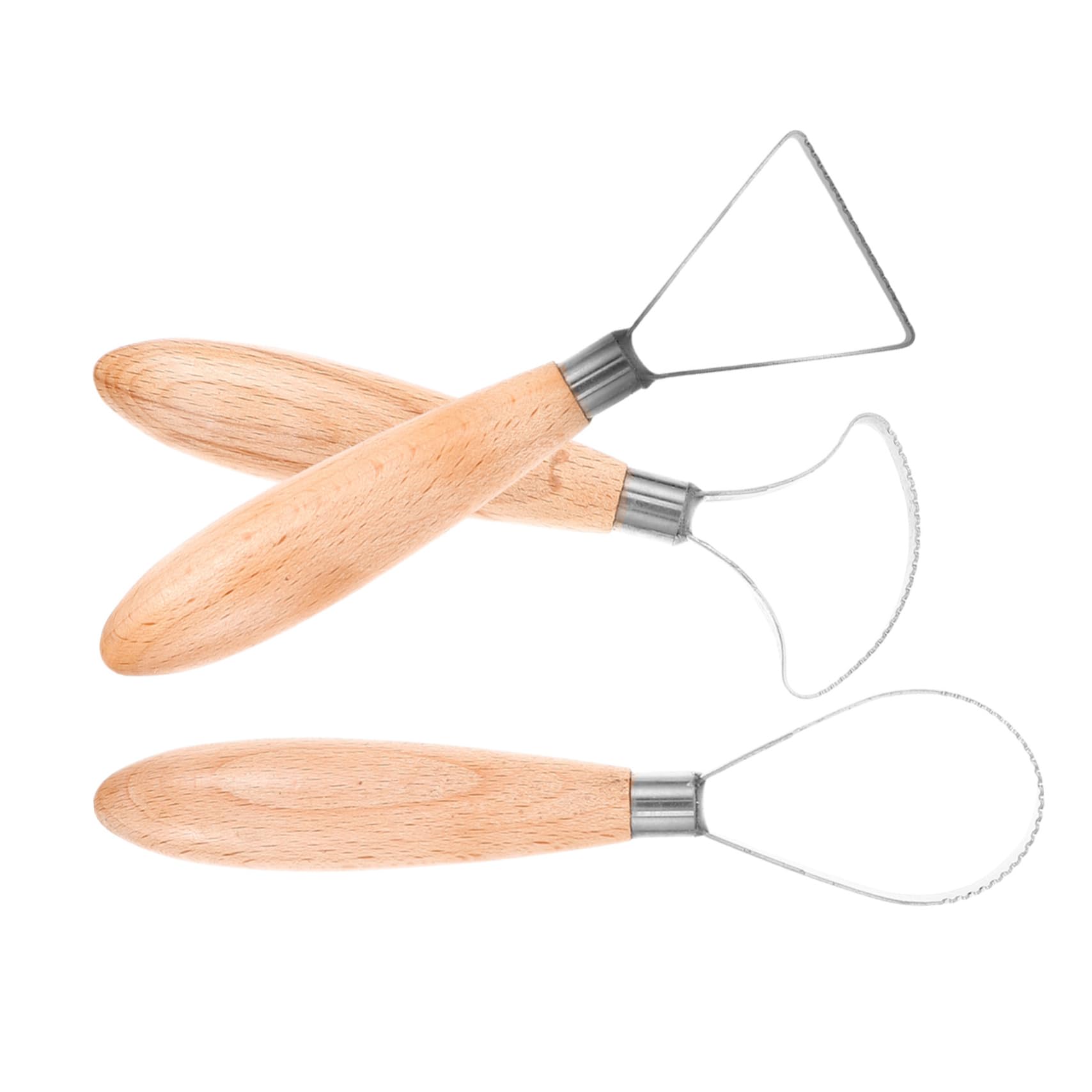 DOITOOL 5 Set Argilla Inossidabile E Utensili per Scultura Ceramica per Taglio Raschiatura E Modellazione Pasta Polimerica 3 Pezzi * 5