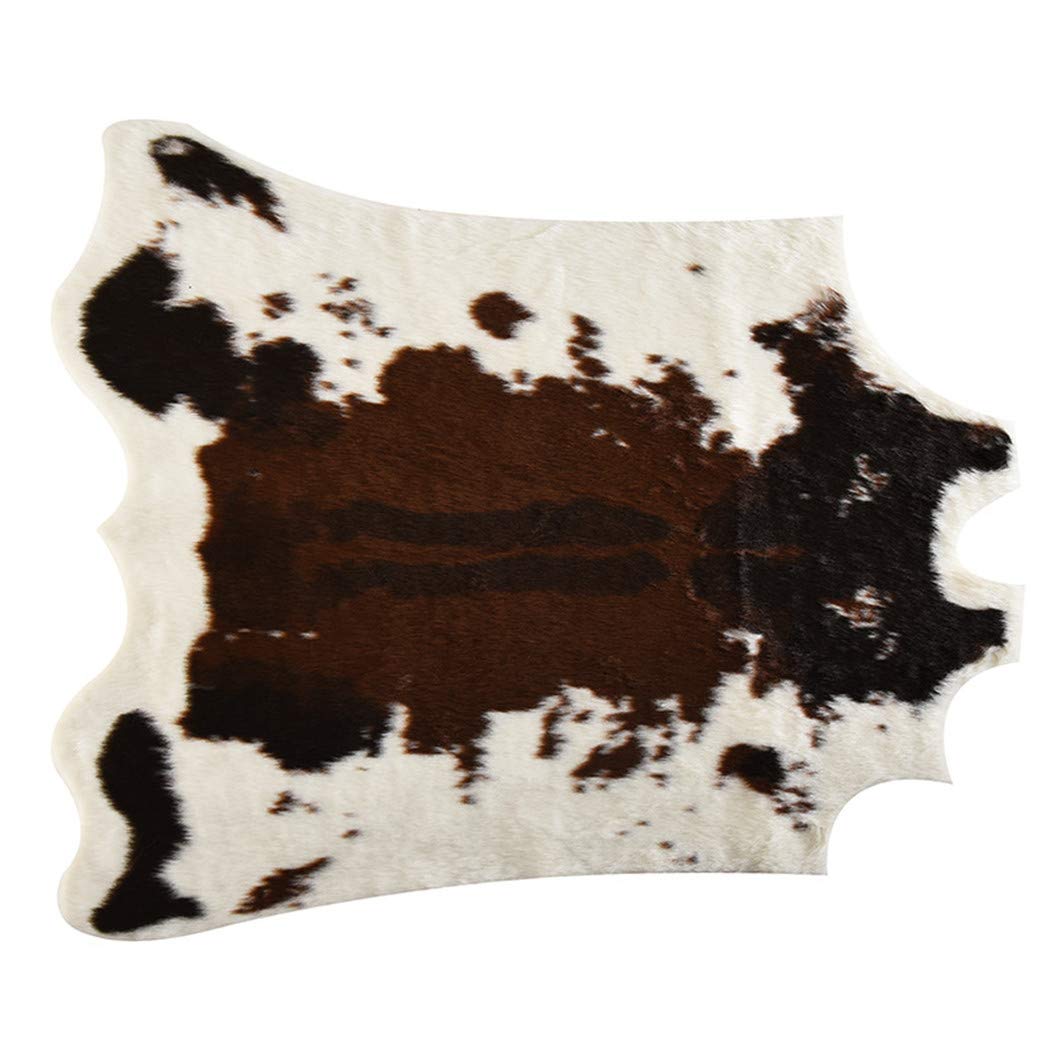Marbeine Tapis de Sol Imitation Peau de Vache Tapis pour décoration Maison,Fourrure Tapis pour Chambre à Coucher, Salon, Crèche, Salle de Bain,Carpette (170 * 220cm)