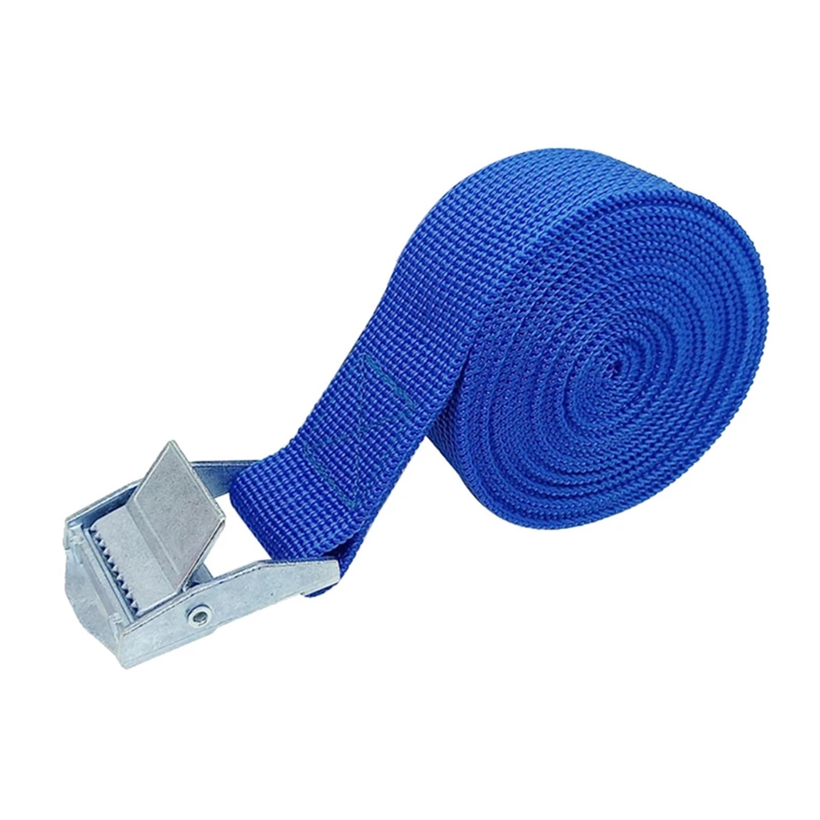 Tie Down Strap, 2M Cargo Straps with Buckle Tie-Down Belt for Motorcycle Car Bicycle Metal Tow Rope Strong Ratchet Fixing Belt for Lugga Bag(1x Blue)