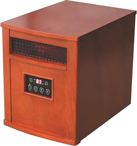 Comfort Glow QEH1500 Deluxe Infrared Quartz Comfort Heater 5120 Btu's, longitud 18.75 pulgadas, ancho 13.3 pulgadas, altura 17.5 pulgadas, acabado