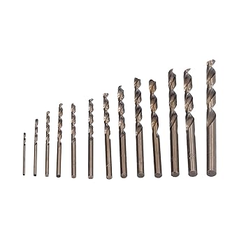 HSS Drilling Bit Set, Cobalt Twist Bits 135 degree Split Point Heat Resistant with Storage Box for General Construction for Household for Engineering