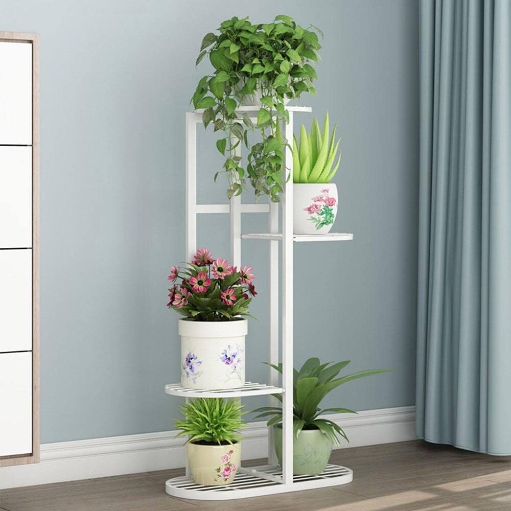 ARHAM ART Flower Stand Outdoor 4 Tier Plant Stand Indoor, Nordic Home Flower Pot Stand, Balcony Decoration Shelving, Iron Art Living Room Multi-Layer Flower Pot Display Stand Plant Stand (White) (B0CKTYFSH2) Amazon Price History, Amazon Price Tracker