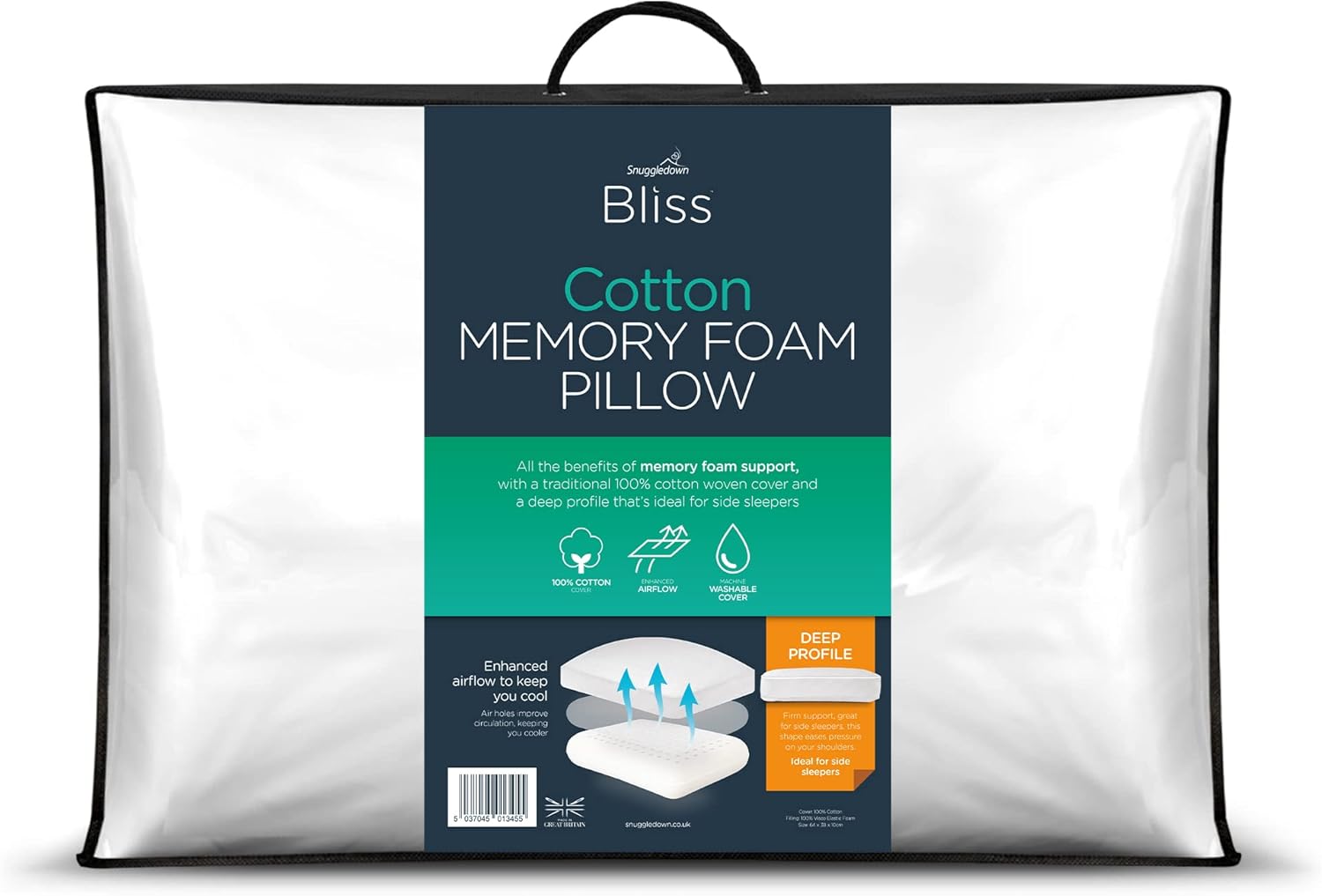 Snuggledown memory microfibre pillow Clearance