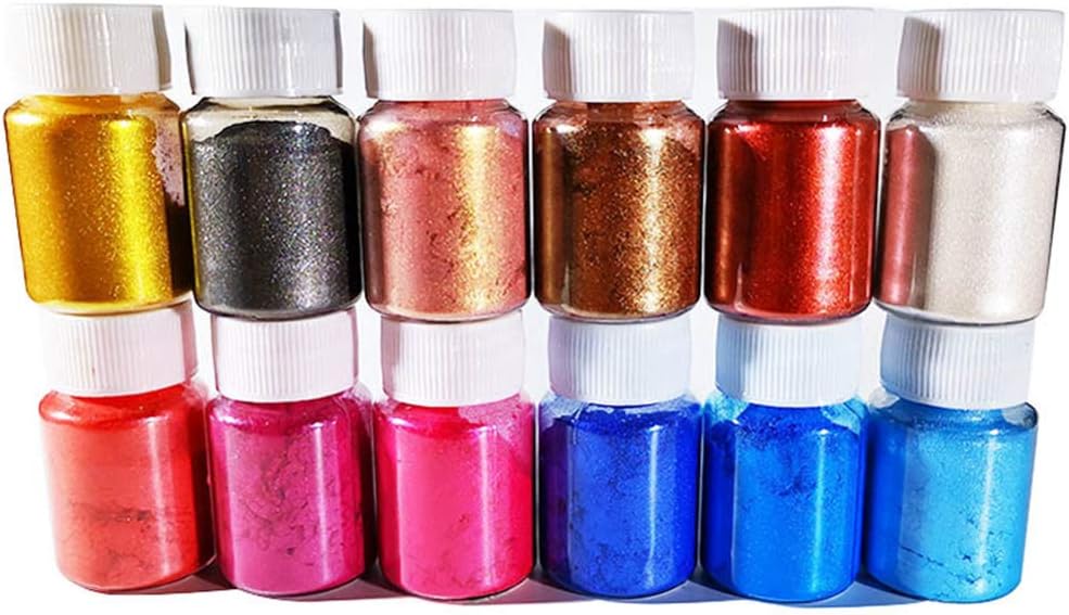 Pearl Powder 1 Set Handmade Cosmetic Grade Pearlescent Natural Mica Mineral Powder Epoxy Resin Dye Pearl Pigment for DIY Candle Soap