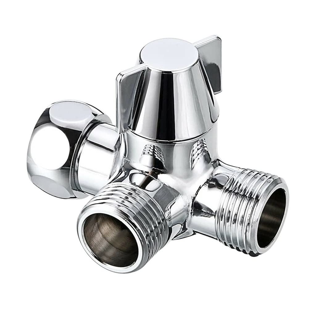 Válvula Desviadora De Grifo Fregadero Salida 3 Vías 1/2 ", Adaptador En T, Separador Agua, Divisor Manguera Ducha