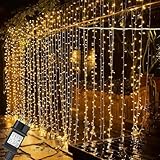 Cozymeow Lichtervorhang Innen 2 Stück 300 LED Lichterkette Fenster mit...