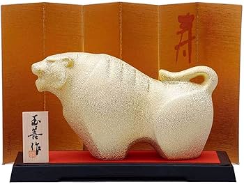 Amazon.co.jp: 干支 午 置物 馬 うま 2026年/ パール金（特大