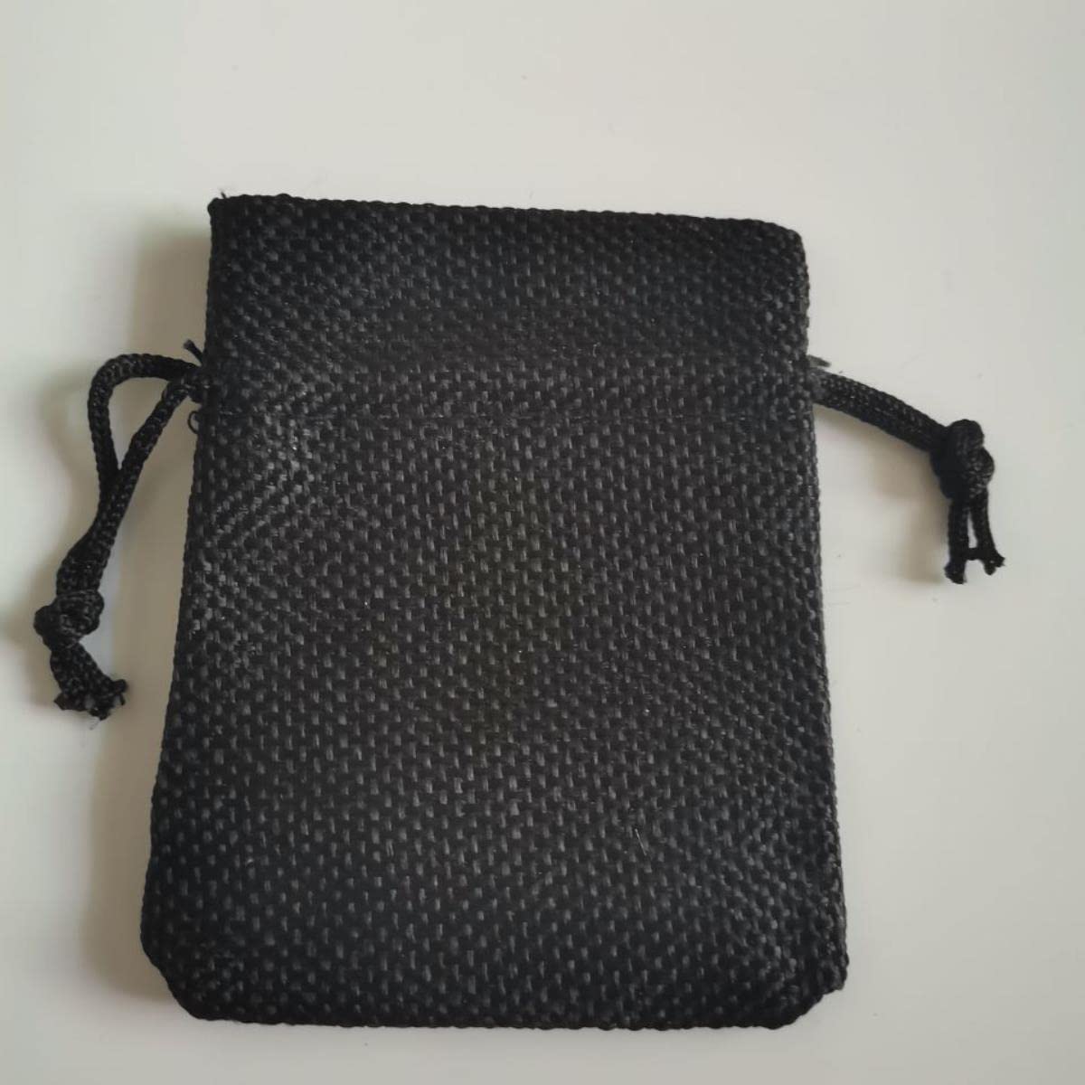 Małe woreczki na biżuterię Opakowanie 50 torebek prezentowych ze ściągaczem na biżuterię(Jute Nylon Rope,15x20cm)