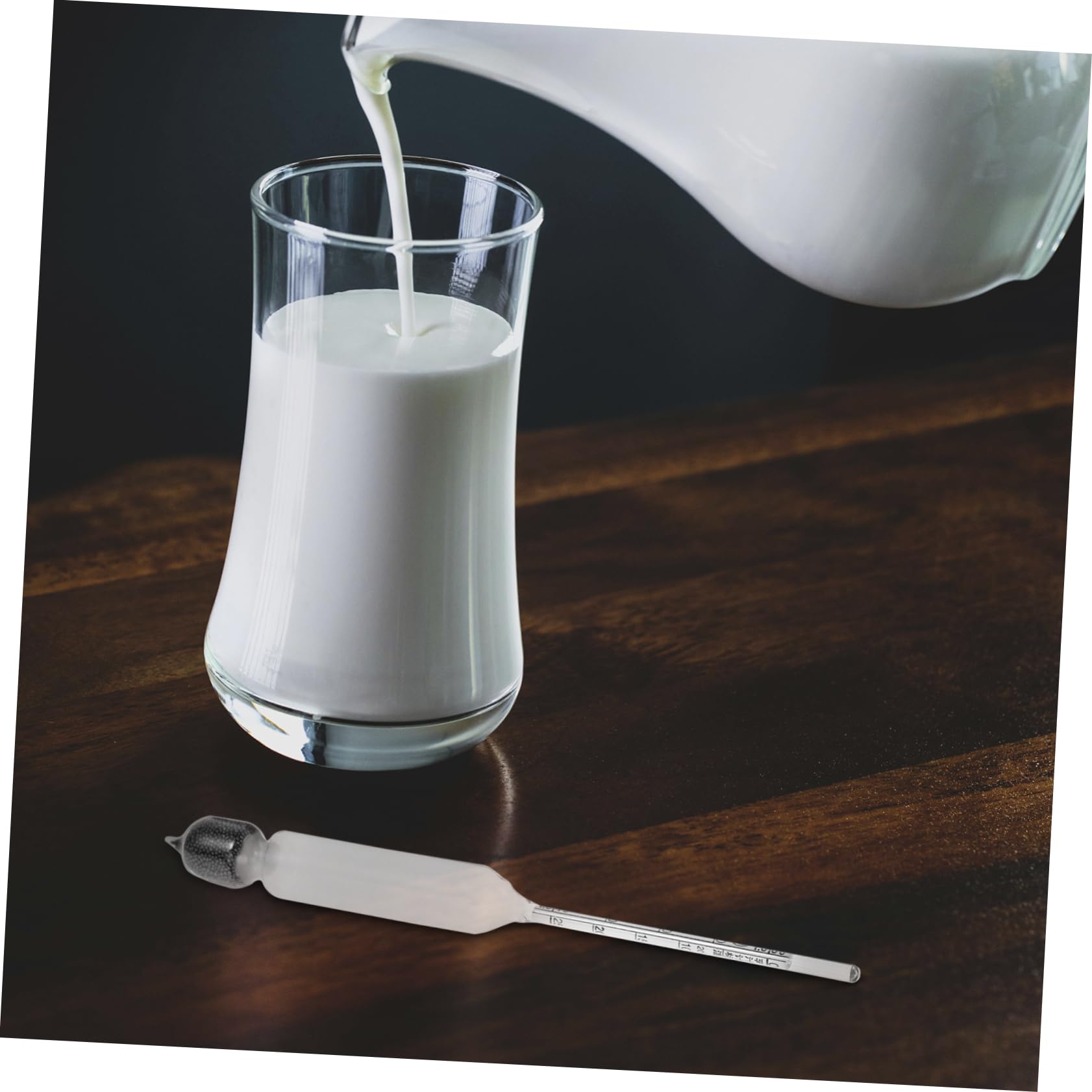 GRIRIW Manual Milk Hydrometer Lactate Density Meter Probe Sturdy Scale Hydrometer for Milk Dairy Testing