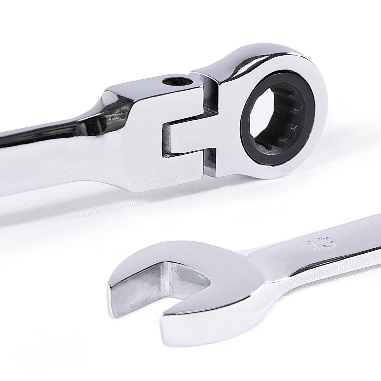 Navegando Ratchet Spanner 13mm Flexible Head Gear Ratcheting Wrench with 180 Degree Adjustable Joint,Durable Wrench Tool - Image 4