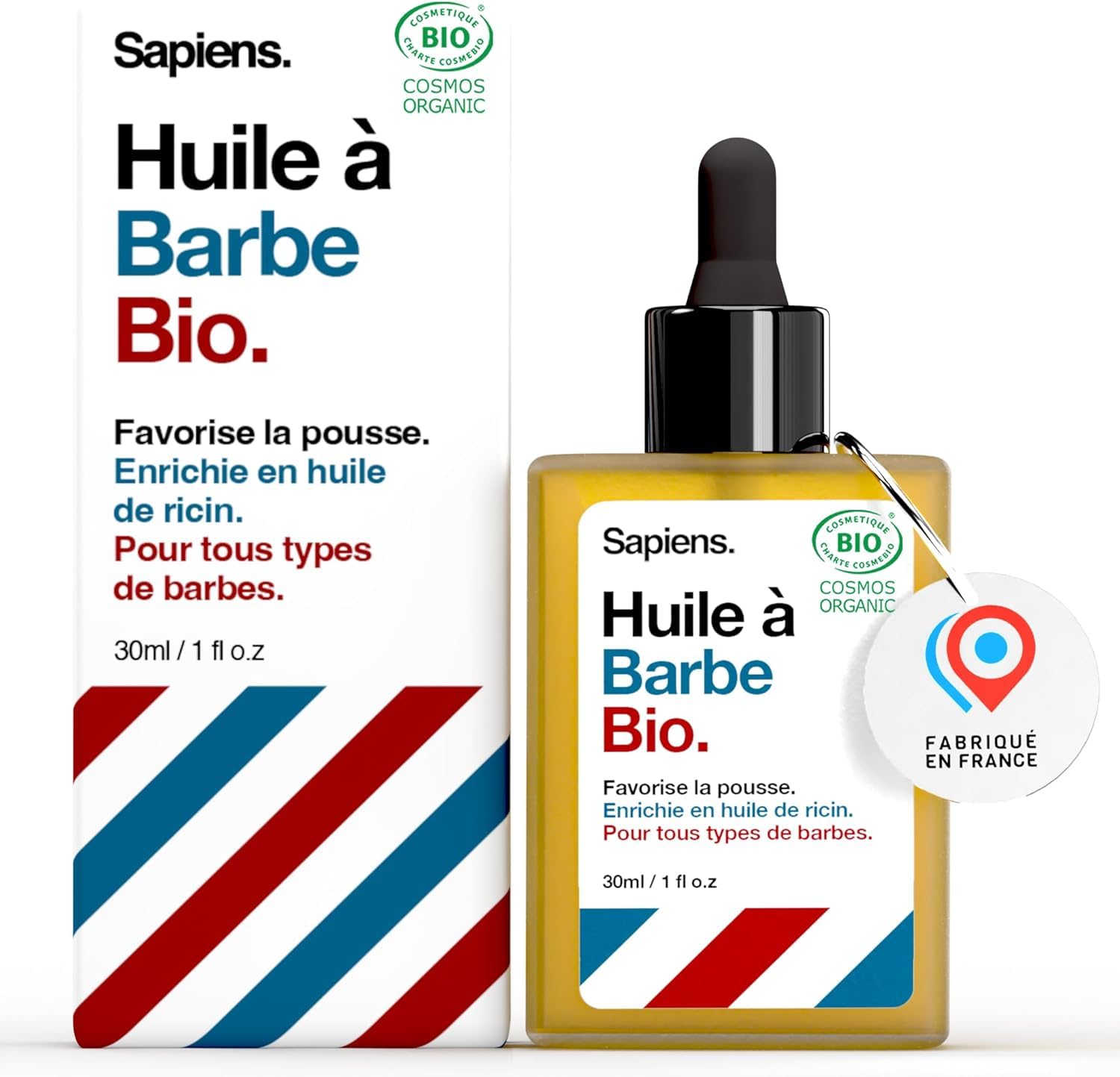 Sapiens Barbershop Huile Barbe Homme BIO 30ml