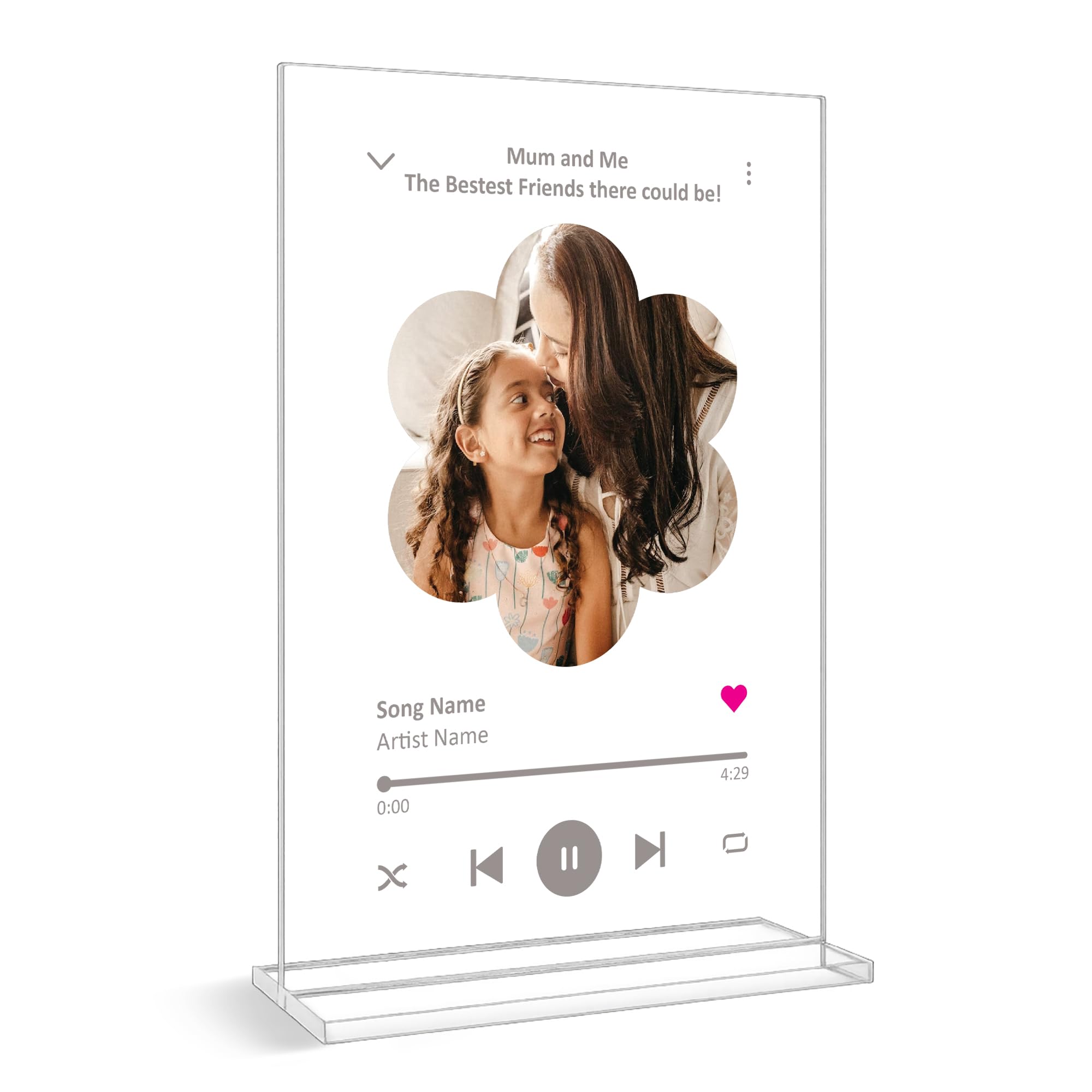 Red Ocean Mothers Day Gifts Mum Mummy and Son Daughter Gifts Keepsake Personalised Song Plaque With Stand Mum Gift From Daughter Son Birthday Gift For Mum Mummy