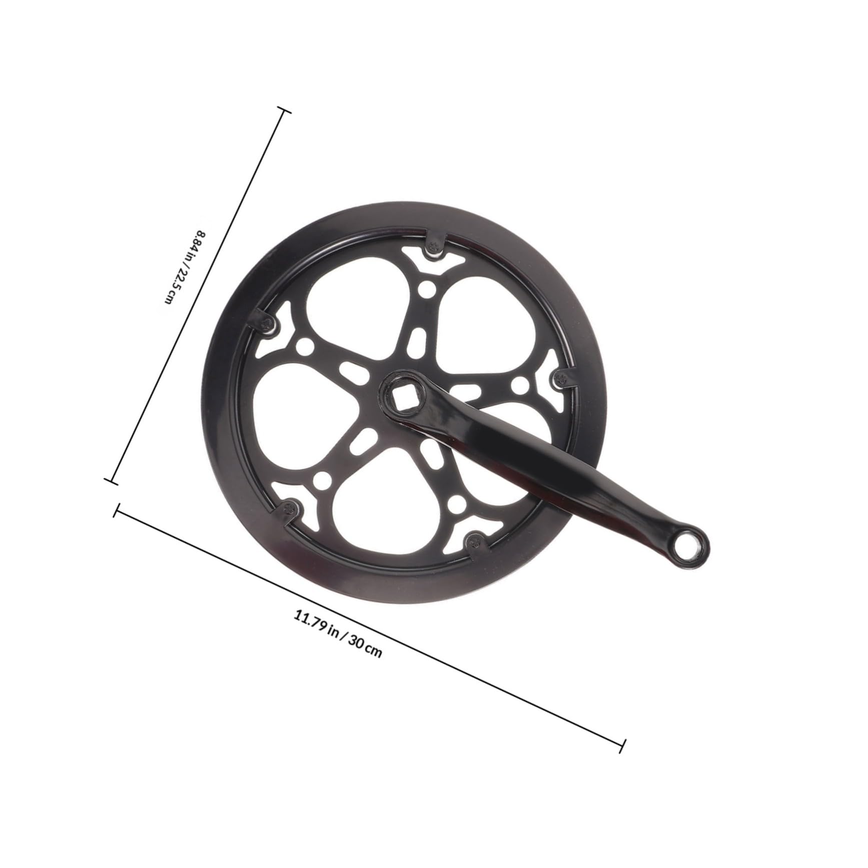 Beaupretty Guarnitura Singola Bici 170 Mm in Ferro 52 Denti Manovella Cava, Compatibile Bici Corsa e Mountain Bike a velocità Singola, Accessori di Ricambio per Trasmissione Biciclette