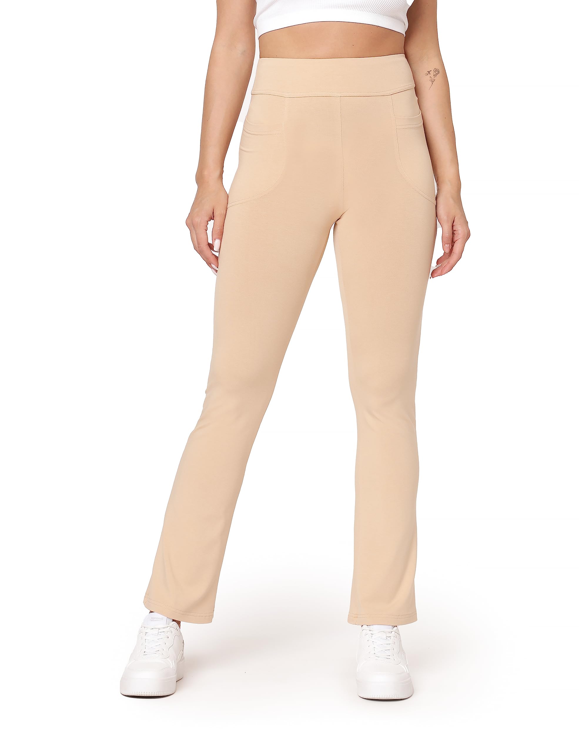 Bellivalini Yogahose für Damen Hose Damen Sommer Freizeithose Trainingshose Weite Hose Jogginghose mit Zwei Taschen BLV50-282