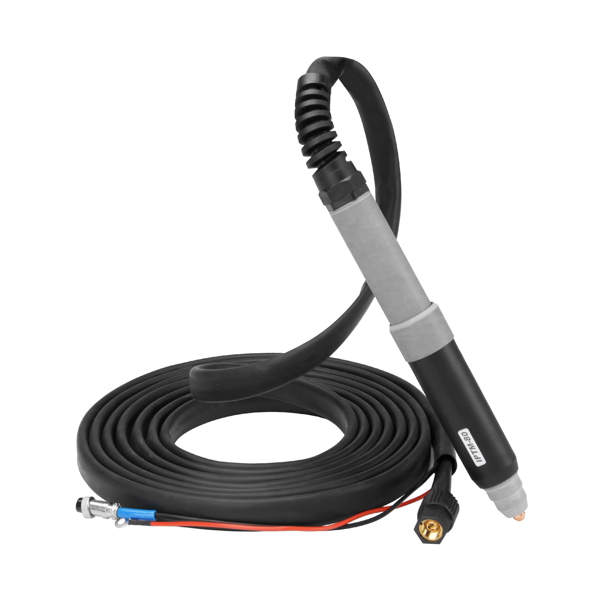 PTM80 CNC Plasma Cutting Torch - Dual Voltage Pilot Arc with Cable 20ft Male Central, For Blow Back Non-HF Pilot Arc Plasma Cutter CUT53N-PRO