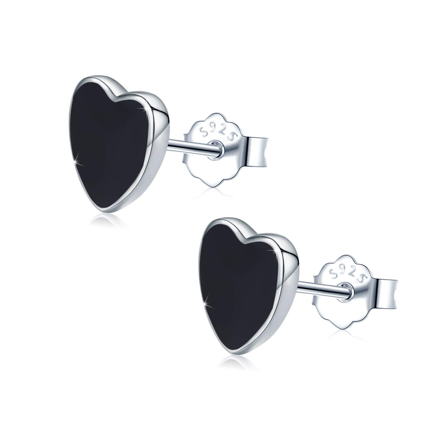 CUOKA MIRACLEStar Earrings, Sterling Silver Classic Earrings Screw Back Studs Earrings Hypoallergenic Tiny Small Earrings Gifts for Women Mem Silver