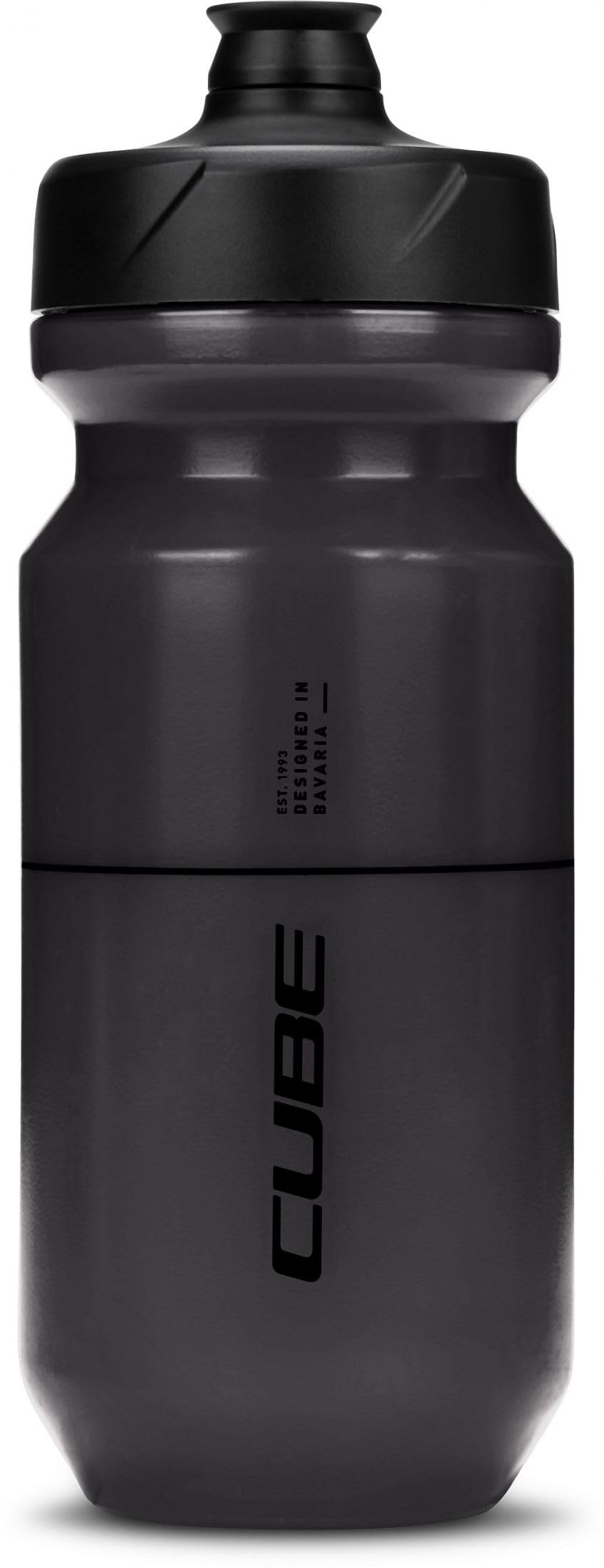 Cube Flow Bottle - Black, 0.5L / Bicycle Cycling Cycle Biking Bike Riding Ride Mountain MTB Road Water Store Vessel Bidon Flask Sport Outdoor Drinking Drink Gym Accessory Fits HPP HPA Cage 500ml