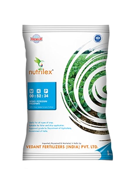 Npk 00:52:34 Worlds Top Imported Balanced Water Soluble Fertilizer For All Plants And Garden - 1Kg, Granules