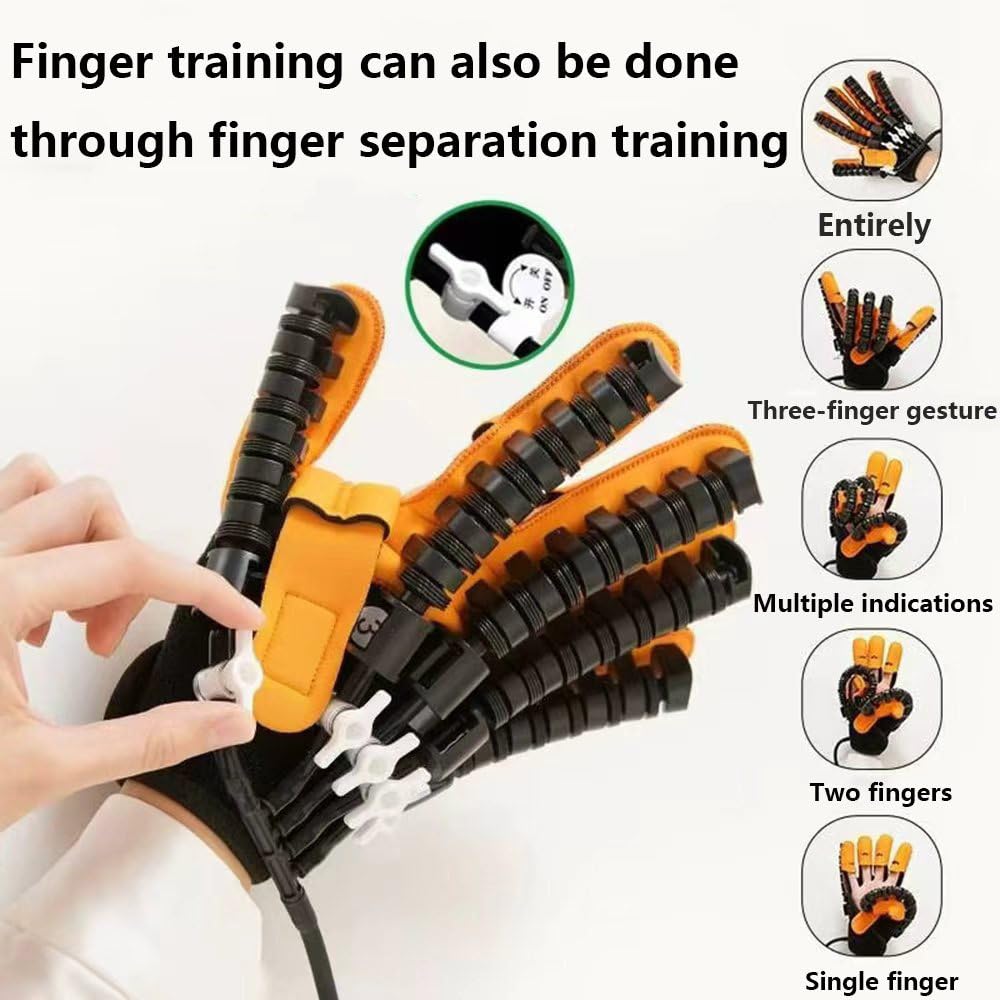Rehabilitationsroboter Handschuhe FüR Senioren, Handroboter-RehabilitationsgeräT FüR Die Hand Nach Einem Schlaganfall, Fingertraining, Kraft Einstellbar LeftHand-M