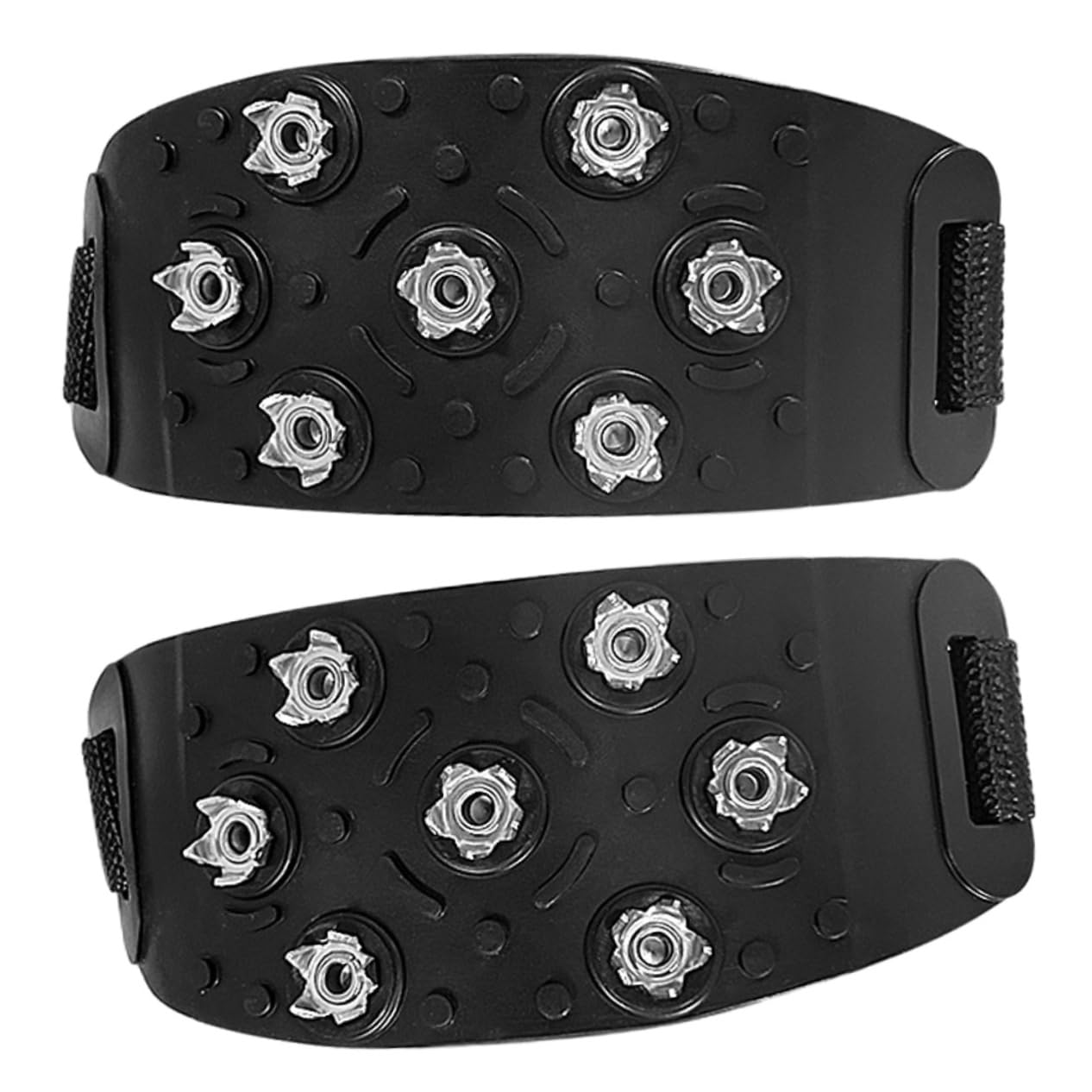 COOLHIYA 1pair Practical Shoes Crampons Anti-Slip Ice Grippers for Outdoor Activities Lightweight Traction Spikes for Hiking Walking and Snowshoeing for Winter Safety