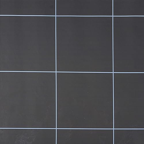 Dundee Deco Papel de contacto autoadhesivo Black White Tiles para despegar y pegar, papel tapiz moderno para salpicaduras de cocina, encimera,