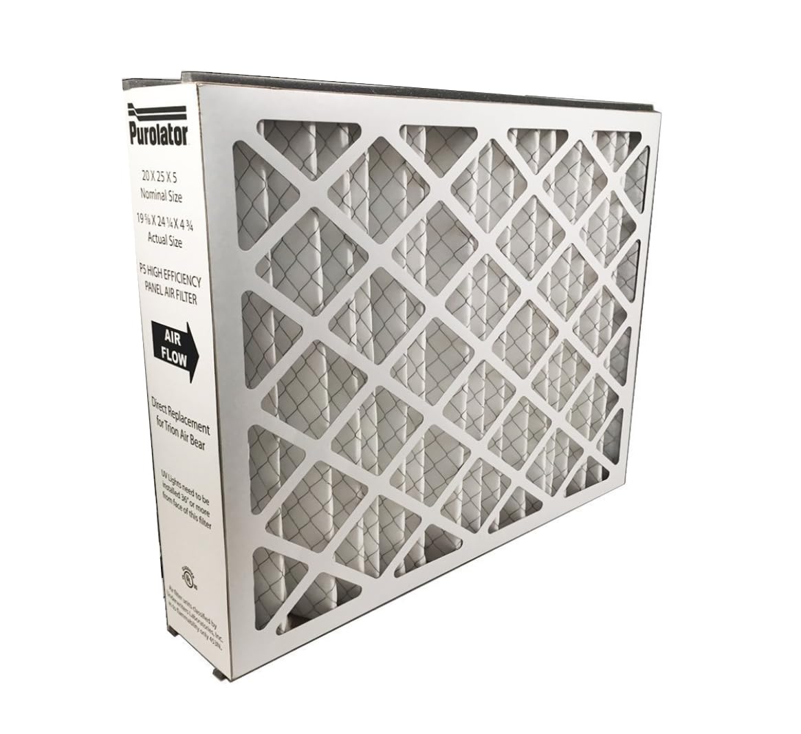 Lamons 20x25x5 P5 Merv 8, Air Gaurd High End Filter, 19-5/8"L x 24-1/4"H x 4-3/4"D (1 Unit)
