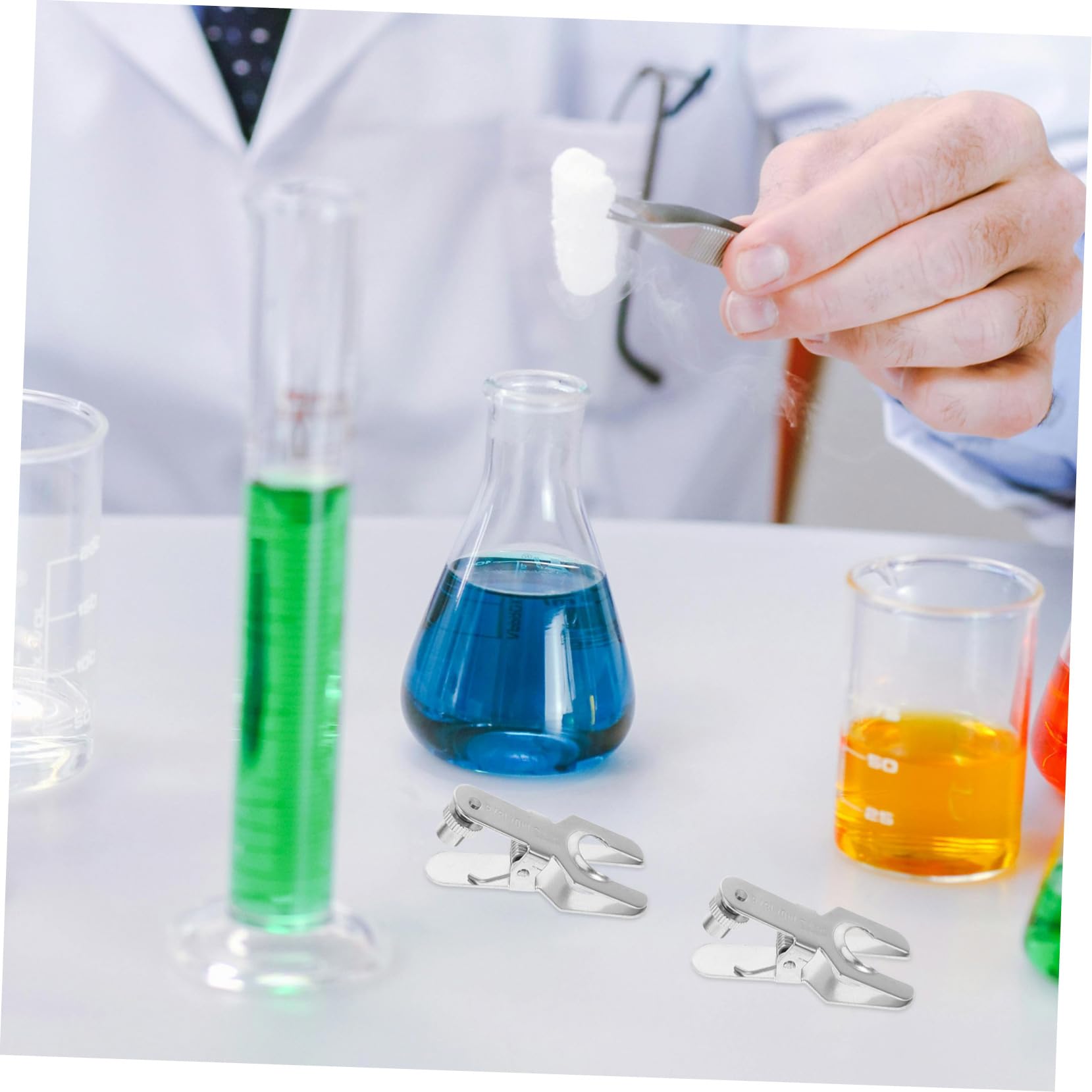 3pezzi Morsetto Pinza Sferico in Acciaio Inossidabile Morsetto Giunti Sferici Per Vetreria Strumento Da Laboratorio Da Laboratorio Resistente