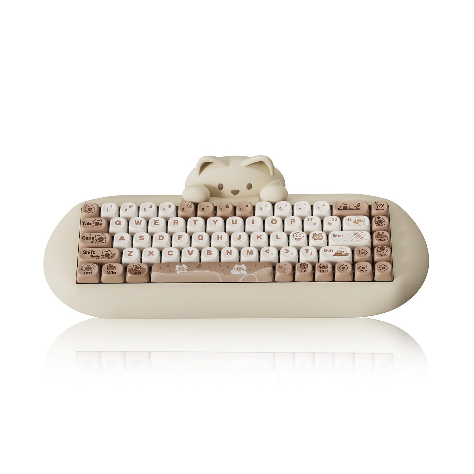 Amazon | YUNZII C68 ワイヤレスメカニカルキーボード かわいい猫 ps4