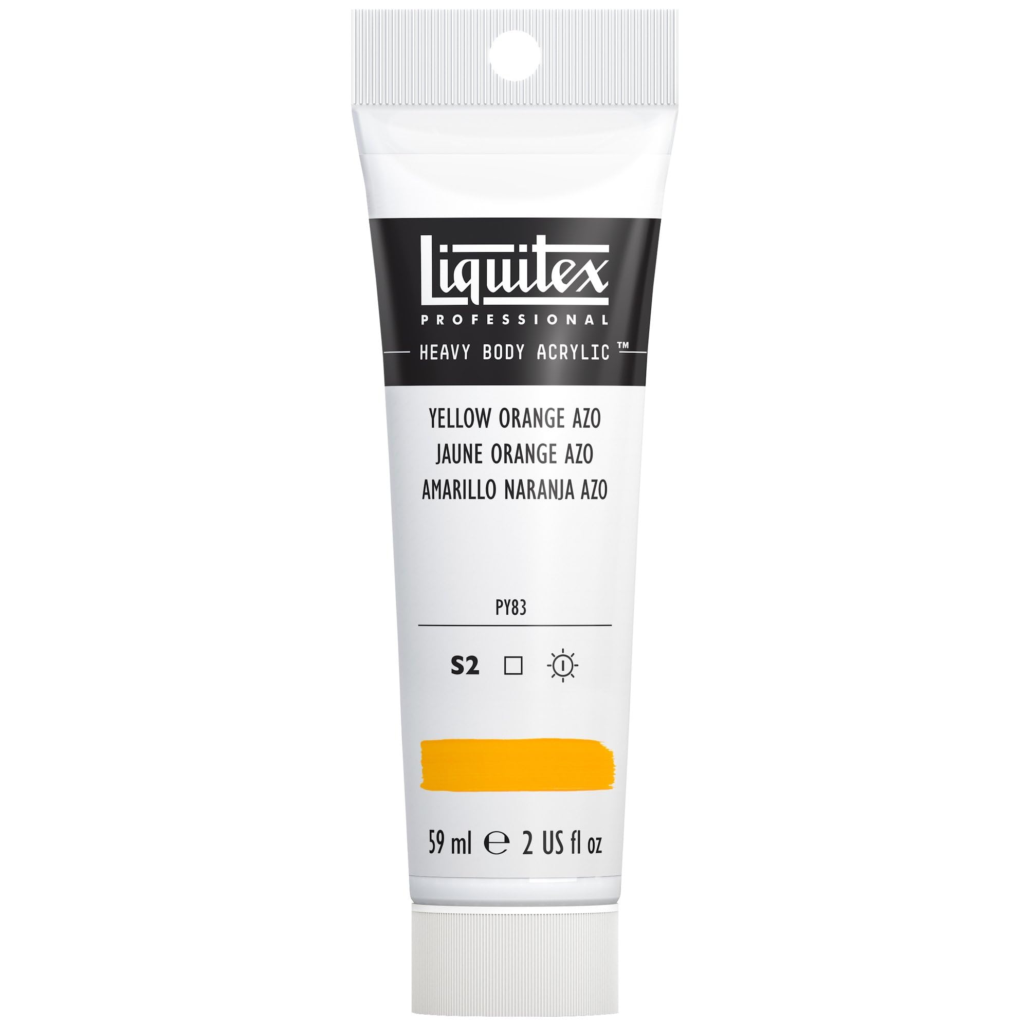 Liquitex Professional Heavy Body Acrylic Paint 59 ml Tube, Yellow Orange AZO