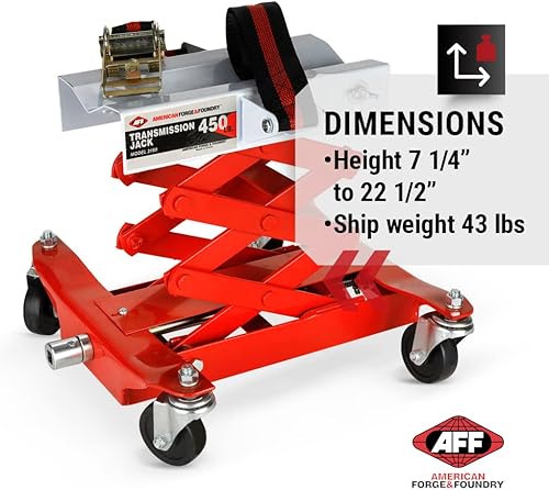 Miniatura 6 de AFF Gato de transmisión manual Utiliza un trinquete de transmisión de 12 pulgada para operar para transmisiones y tanques de gas en vehículos más