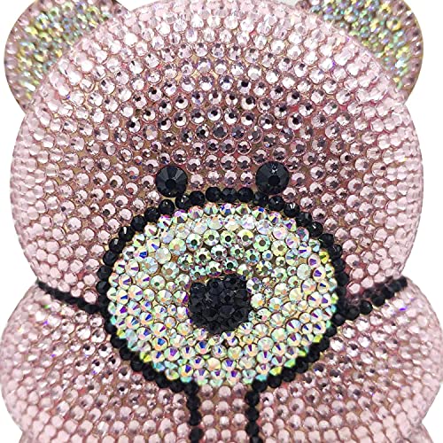 Image of Boutique De FGG Bear Evening Bags and clutches for Women Formal Crystal Clutch Purse Party Animal Rhinestone Handbags,Mini